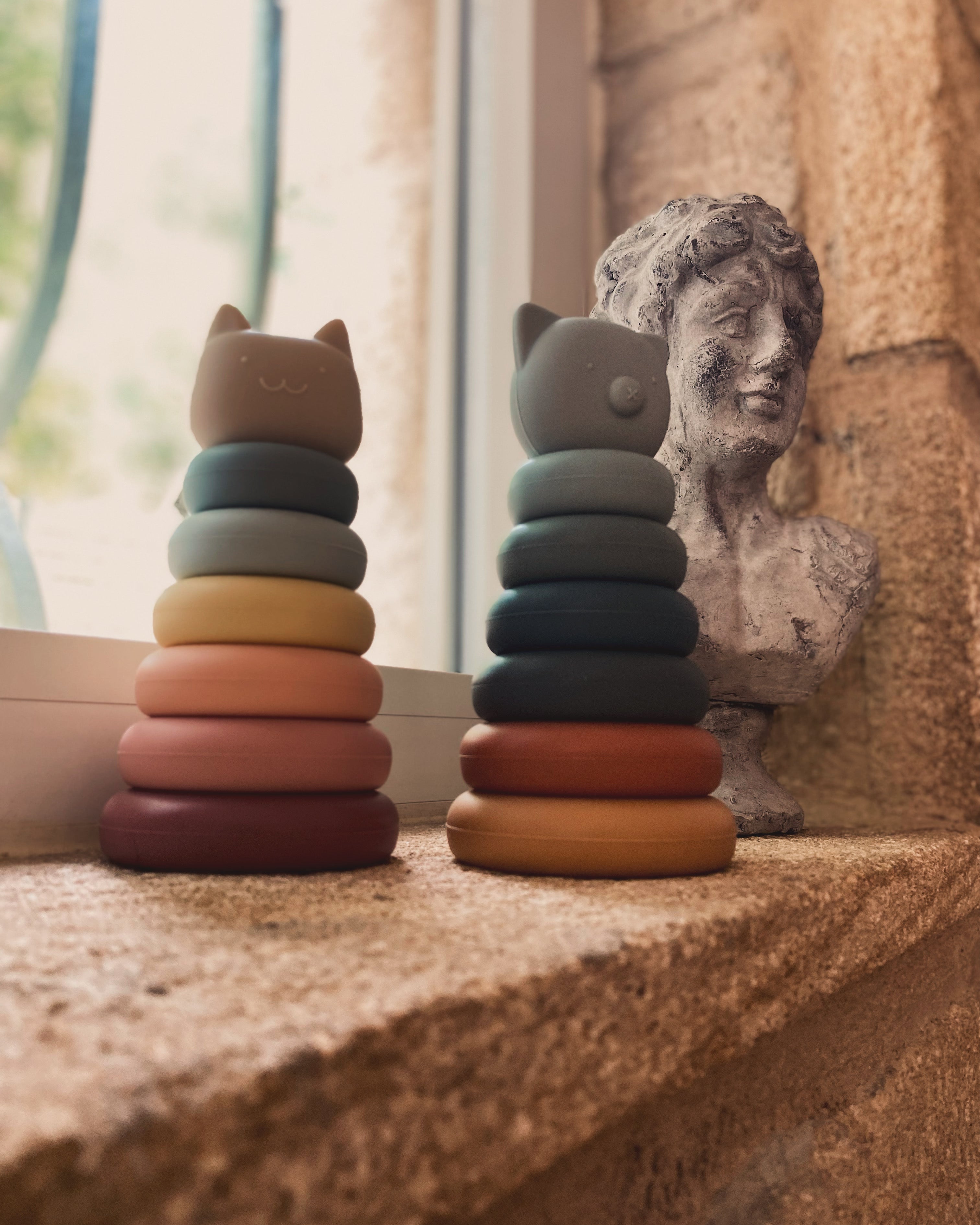 Tour à Empiler Animal Silicone - Jouet Éveil Sensoriel Bébé 6 Mois