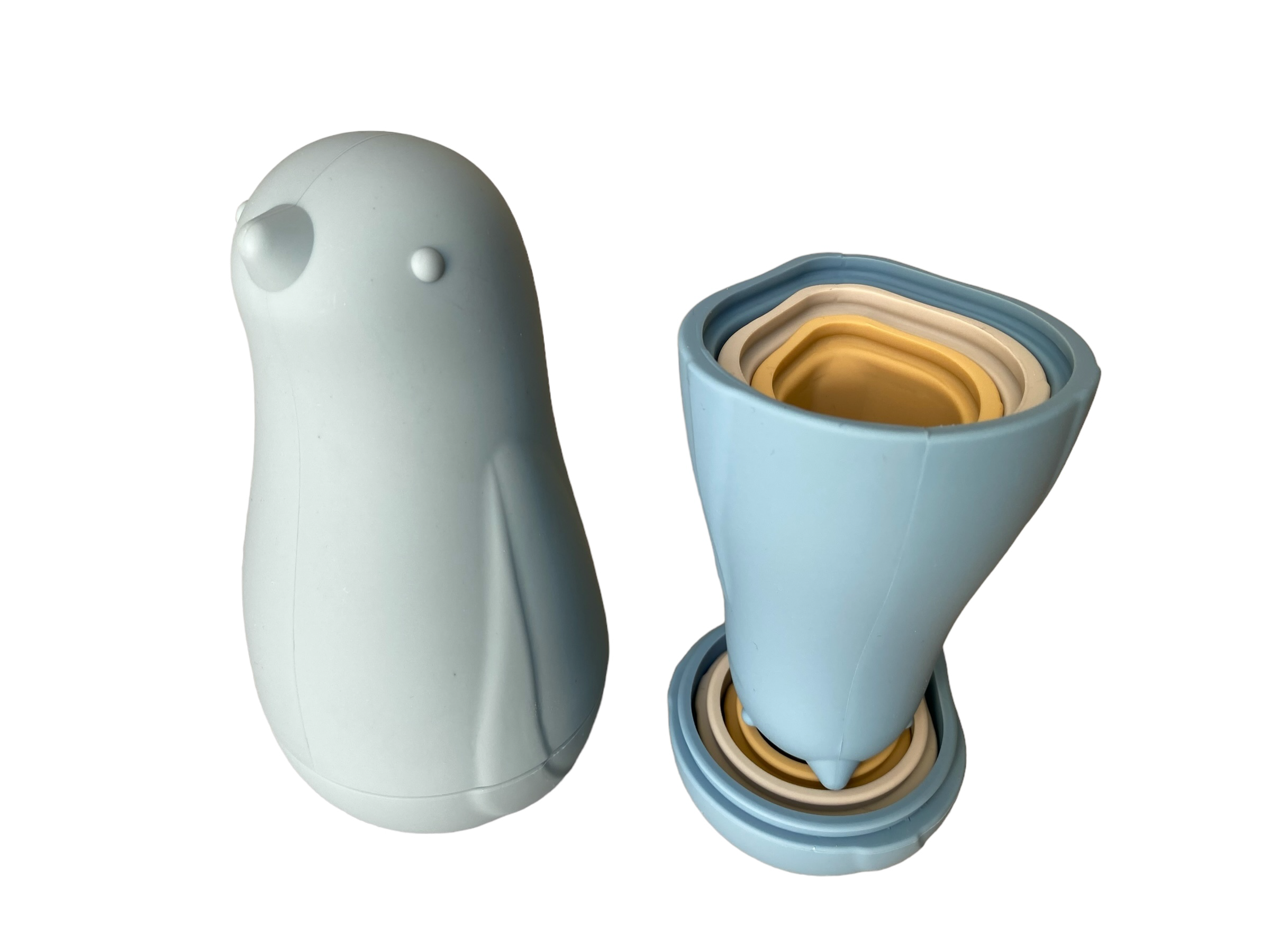 Poupées Gigognes Silicone Oiseau - Jouet Éveil Empilable 10 Mois